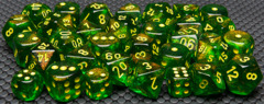 Borealis Maple Green and Yellow 12mm d6 Dice Block - CHX 27965